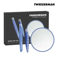 在飛比找momo購物網優惠-【Tweezerman】一手包辦眉鑷三件禮盒-復古藍(專櫃公