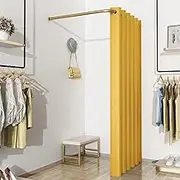 Clothing Store Fitting Room, Fitting Room L-Dressing Room Dressing Room Boutiques Cloakroom, for Shopping Malls Save Space (Color : Gold, Size : 80x80cm)