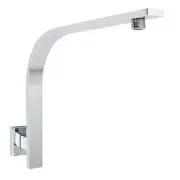 Chorme Brass Cubic Square Shower Arm Wall Mounted Gooseneck Arm For Rain Head
