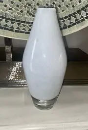 Hand blown White Glass Vase Ohio Glass Museum Lancaster Ohio