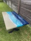 Luxury Wooden Epoxy Table – Custom Resin Dining Table & Wood and Resin Furniture