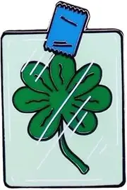 [Pinstant] Futurama 7 Seven Leaf Clover Philip Fry Yancy Animated Comedy TV Show 1.25"" Enamel Pin Badge, 1.25 Inches, Enamel, enamel