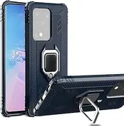 Cavor for Samsung S20 Ultra Case,S20 Ultra 5G Case,360°Rotation Ring Holder Kickstand [Work with Magnetic Car Mount] Shockproof Scratch-Resistant Protective Cover (6.9")-Navy Blue