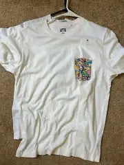 Takashi Murakami UNIQLO DORAEMON Shirt White M Size Medium Kaikai Kiki Rare DS