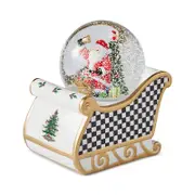 Spode Christmas Tree Black and White Snow Globe