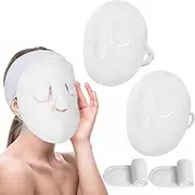 sodknow Towel Mask 3 Holes Reusable Face Towel Mask Cold Hot Compress Facial Steamer Moisturizing Beauty Skin Care Spa Towels for Facial Steamer Mask for Women Girls (2 Pack)
