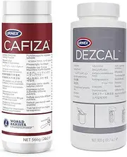 [Urnex] Cafiza Cleaning Powder (566g) & Dezcal Scale Remover (900g), Coffee & Espresso Care Kit - All-in-One Espresso Machine Maintenance, Excellent for All Brewing Machines, Will Look as New