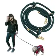 Hands Free Dog LeashWaist Leash for Dog WalkingSlip Leads for DogsForest Green