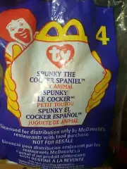 McDonalds Happy Meal 1999 Ty Teenie Beanie Babies # 4 Spunky the Cocker Spaniel