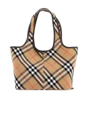 Burberry Small Checked Tote Bag