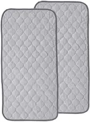 MOVEBO Thicker Waterproof Changing Pad Liners Cotton Changing Table Cover Liners 2 Count 14" X 27"(Square Gray)