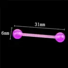 20PCS/Set Luminous Ball Flexible Barbell Stud Tongue Ring Bars Body Piercing