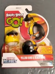 PLAYSKOOL HEROES ANGRY BIRDS GO! YELLOW BIRD & BLACK BIRD ROLL'EM & RACE'EM NOS