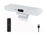 Conference Room Camera, All-in-One 4K Webcam with Microphone and Speaker, AI ...