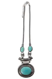 Oval Stone Tribe Pendant Necklace--ADO-ANC-9074