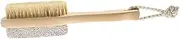 Baluue Foot Pumice Stone Bristle Brush Callus Remover Scrubber Wooden Handle Exfoliator Tool