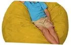 3 ft Memory Foam Bean Bag Chair, Lemon Micro Suede