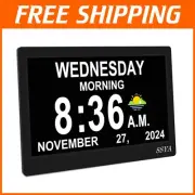 Ultra-Large 11.5" Digital Clock for Seniors - Full Day Display & Photo Support
