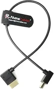Alvin's Cables Z CAM E2 L Shape 2.0 HDMI Cable for Portkeys BM5 Monitor 90 Degrees up to Right Angle Down 30cm