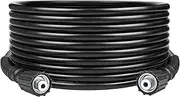 DERASL High Pressure Washer Hose, 50FT , 3300PSI, M22-14mm Female Thread on Both Sides, Torsion Resistant, Replaces Most Brands of Power Washer Hose.