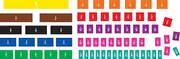 Teacher Created Resources Fraction Tiles Magnetic Accents (77245)