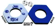 Jive Nuts old schoool BMX bicycle foam grip donuts - BLUE SILVER - NOS!