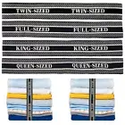 12Pcs Bed Sheet Organizer Bands Elastic Bedding Straps Full Twin Labels Strapsღ