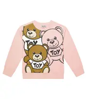 [Moschino Kids] Moschino Kids Teddy Bear cotton jersey sweatshirt Y 10 pink