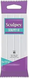 Polyform 439309 SCULPEY III - 227g/8oz - White Polymer Clay Accessory