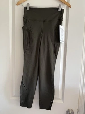 Lululemon Fast Free High Rise Tight 25”Pockets DKOV Size 6 New