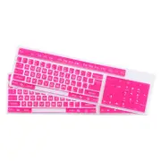 Pc Keyboard Cover Skin Silicone Desktop Keyboard Skin 17.3"x5.3" Rose Red 2Pcs