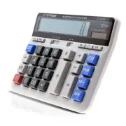 12 Digit Large Electronic Calculator Counter Solar & S3V8