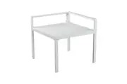 DREAMO Outdoor Aluminum Square Corner Table White