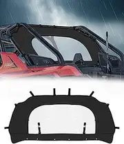 ZIDIYOROU UTV Rear Windshield for Polaris Pro XP - PVC Back Windscreen, Waterproof, Easy Installation, Durable Against Debris, Mud, Rain & Dust - Fits RZR PRO XP/Turbo R 2020-2024"