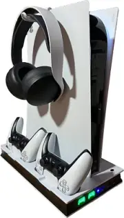 Sterj Co. PS5 Cooling Stand with Dual Controller Charging Docks and Universal...