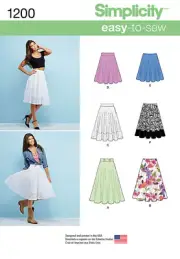 Simplicity Sewing Pattern 1200 Misses Skirts Length Variations Sizes 6-14 UNCUT