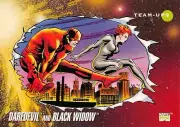 DAREDEVIL & BLACK WIDOW / 1992 Marvel Universe Series 3 (Impel) BASE Card #93