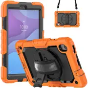 Silicone Hybrid PC Tablet Case with Shoulder Strap, For Lenovo Tab M8 HD 2020/2019