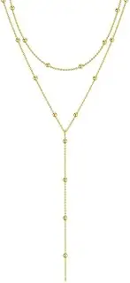 [IKOPFLN] Bra Bikini Gold Chain Chest Chain Harness Body Chain Summer Beach Night Club Jewellery Adjustable for Women and Girls, AB, Medium