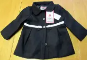 NWT GYMBOREE Olivia Black Dressy Winter Coat Jacket Toddler 12-24 Mo msrp $79