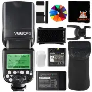 V860IIS TTL Flash Kit for Sony Cameras 1/8000s HSS GN60 with Rechargeable Bat...