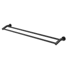 Caroma 900mm Matte Black Cosmo Double Towel Rail