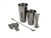 Mercer Culinary M37206BK Barfly Stainless Steel Diamond Lattice Basic Set
