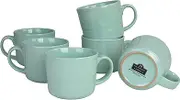 Double Line 3.75"/12 oz Mug, Set of 6, Seafoam