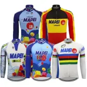 Retro Mapei Cycling Long Sleeve Jersey Cycling Shirt Bicycle Jersey Cycling Top
