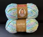 (2) Premier SERENITY CHUNKY WEIGHT Yarn SPRING #11 Blue Green Deborah Norville