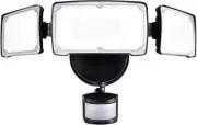 3 Head LED Security Lights with Motion Sensor, 40W, 3800LM, Motion Security Lig