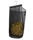 Hanging Semi Round Storage Mesh Bag,Collapsible Laundry Hamper Basket with