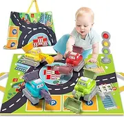 Baby Toys for 1 Year Old, Toddler Toys Construction Vehicles, Press & Go Car Baby Gift, Car Play Baby Toy 6-12 Months, Travel Toy s for Toddlers 1-3