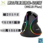 【DELUX】（M618 PLUS）第五代垂直滑鼠-幻彩版 滑鼠 電競滑鼠 電動滑鼠 電腦滑鼠 無線滑鼠 幻彩滑鼠